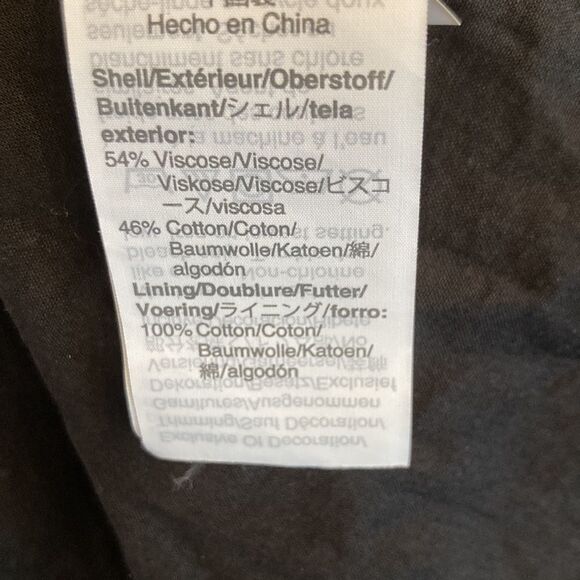 MADEWELL Pleated Button Front Peasant Shift Dress Black Size XS - Picture 11 of 11